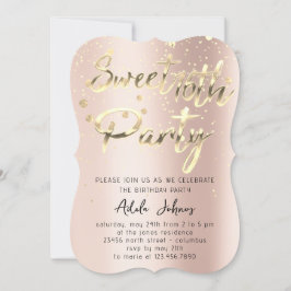 Instant Download Birthday Party Rose Gold Einladung