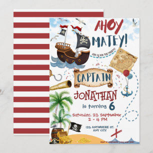 Instant-Download der Pirate-Aufforderung Einladung