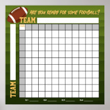 INSTANT DOWNLOAD Football Squares Betting Game