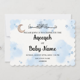 Instant Editable Aqeeqah Aqiqah Einladungskarte