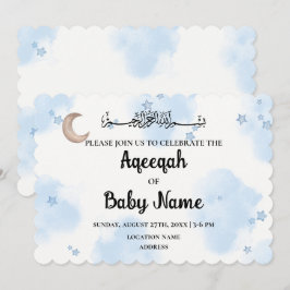 Instant Editable Aqeeqah Aqiqah Einladungskarte