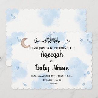 Instant Editable Aqeeqah Aqiqah Einladungskarte