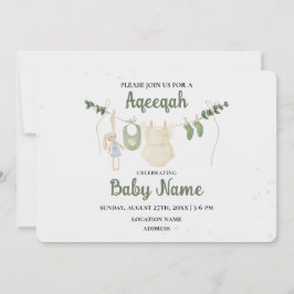 Instant Editable Aqeeqah Aqiqah Einladungskarte