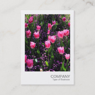 Instant Foto 089 - Bett aus rosa Tulips Visitenkarte