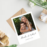 Instant Foto 2 Save the Date - weiß Einladung<br><div class="desc">Holen Sie sich Freude für Ihre Hochzeit,  indem Sie Ihr modernes & elegantes Foto 2 Save the Date schicken - White Save the Date Cards mit Ihrem Foto und moderne Kalligraphie.</div>
