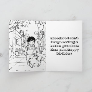 Instant Foto Animes Kinder färben Geburtstag Karte