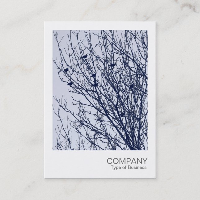 Instant Foto - Starlings in einem Baum Visitenkarte (Vorderseite)