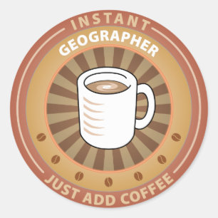 Instant Geographer Runder Aufkleber