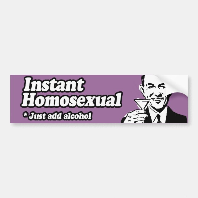 INSTANT HOMOSEXUAL -.pnng Autoaufkleber (Vorne)