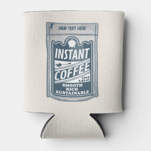 Instant-Kaffee-Pop-Kunstdarstellung Dosenkühler