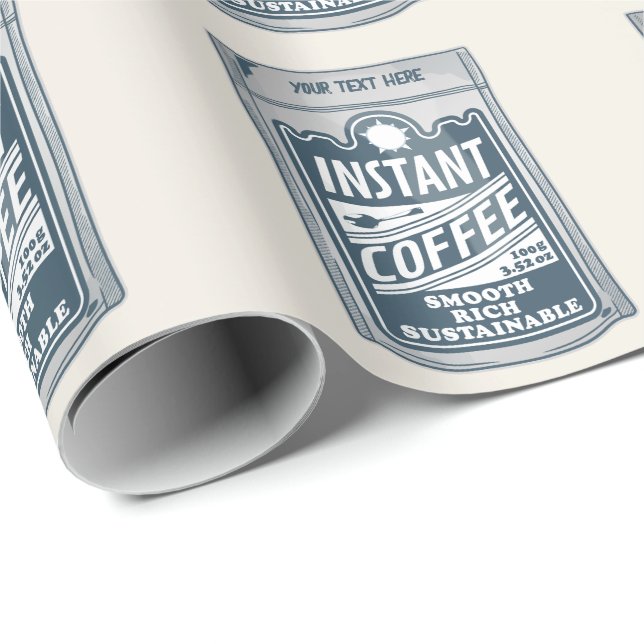 Instant-Kaffee-Pop-Kunstdarstellung Geschenkpapier (Rolleneckpunkt)