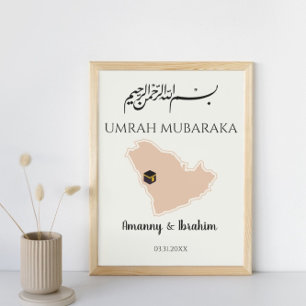 Instant Personalisiert Hajj oder Umrah Mubarak isl Poster