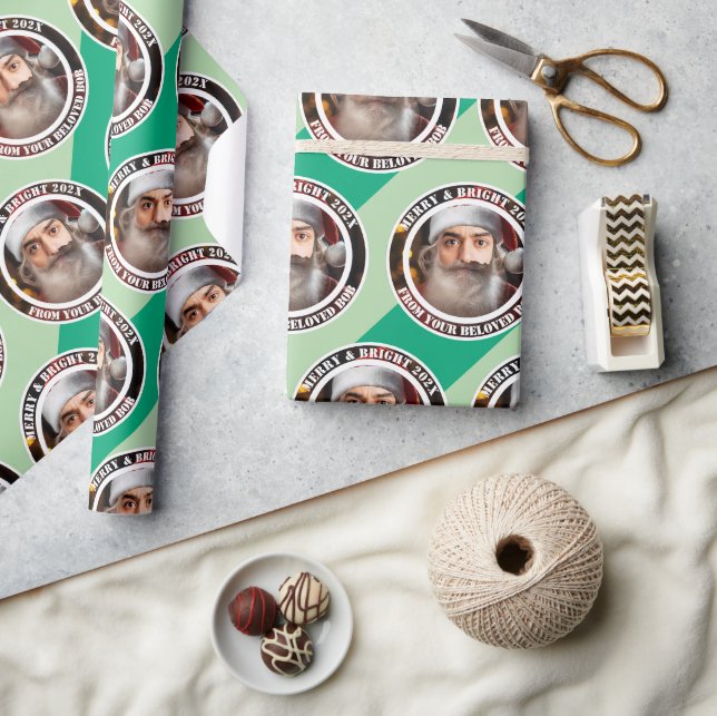 Instant Santa! Fügen Sie einfach Ihr Gesicht hinzu Geschenkpapier (Kunsthandwerk)