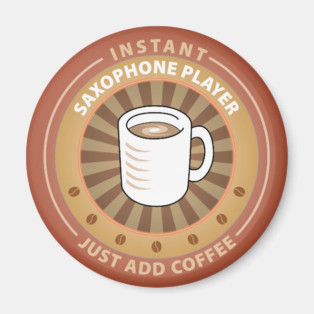 Instant Saxophon Player Magnet (Vorne)