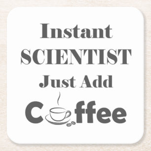 Instant Scientist einfach Kaffee hinzufügen Rechteckiger Pappuntersetzer