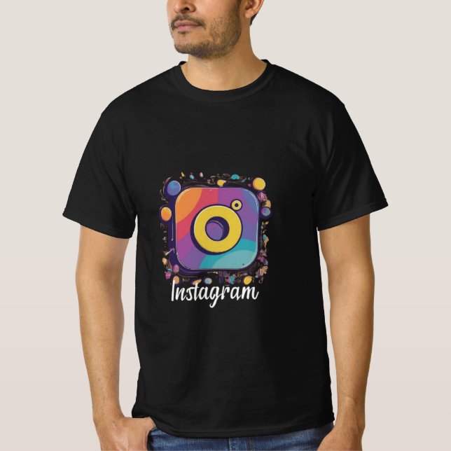 InstaVibe : T-Shirt Chic sur les médias sociaux (Devant)