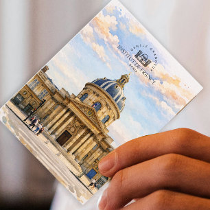 Institut De France, Paris   Wasserfarbenlandschaft Postkarte