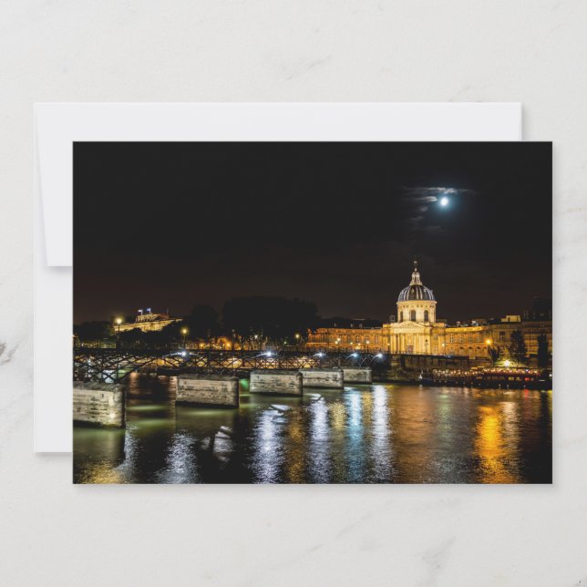 Institut de France und Pont des Arts - Paris Einladung (Vorderseite)