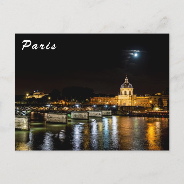 Institut de France und Pont des Arts - Paris Postkarte (Vorderseite)