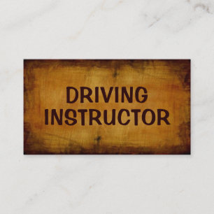 Instructeur de conduite Carte de visite antique