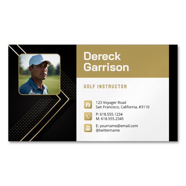 Instructeur de golf | Carte de visite professionne (devant)