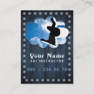 Instructeur de ski - Carte professionnelle, horair