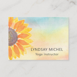 Instructeur de Yoga Carte de visite Floral