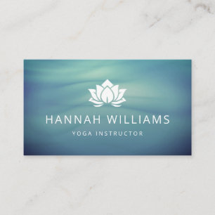 Instructeur de Yoga Carte de visite Lotus bleu mod