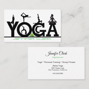 Instructeur de Yoga et Carte de visite Poses