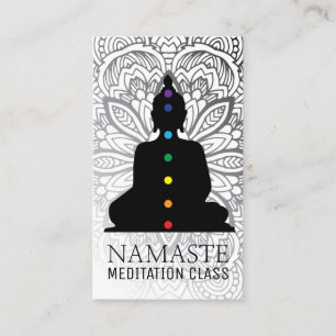 Instructeur de yoga et cartes de visite principaux