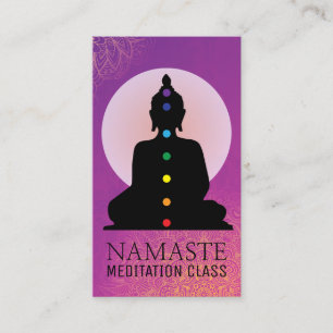 Instructeur de yoga et cartes de visite principaux