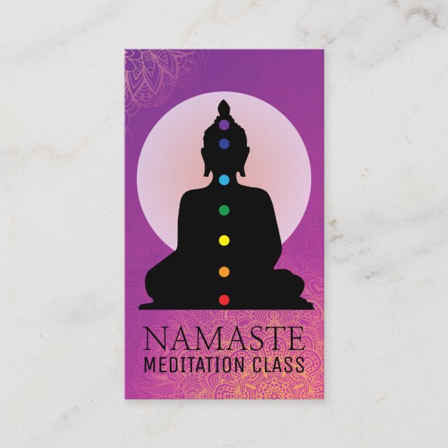 Instructeur de yoga et cartes de visite principaux (Devant)