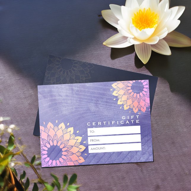 Instructeur de Yoga violet Rose Gold Mandala (Créateur téléchargé)