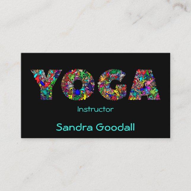 Instructeur YOGA Carte de visite assez personnalis (Devant)