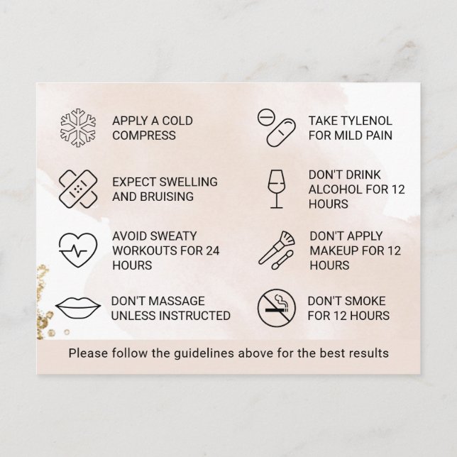 Instruction post-traitement de la carte de remplis (Dos)