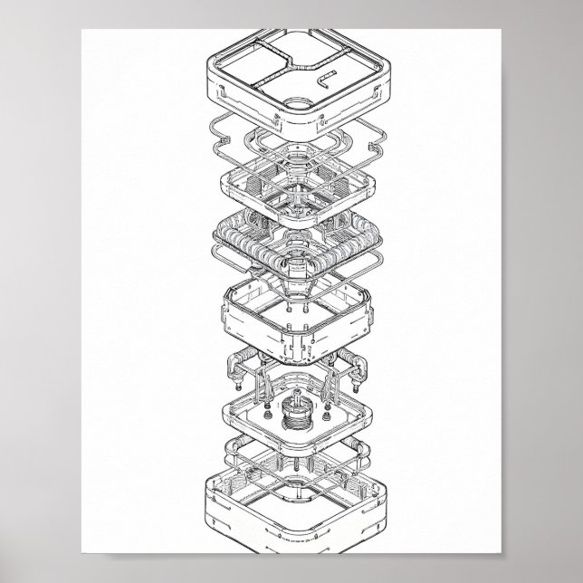 Instructional Design: Modular Machine Assembly Poster (Vorne)