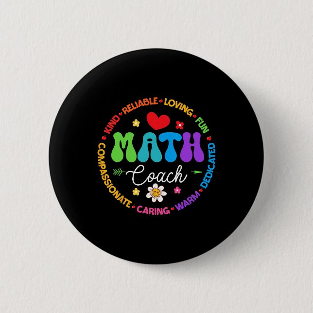 Instructional Math Coach Crew Back To School Match Button (Vorderseite)