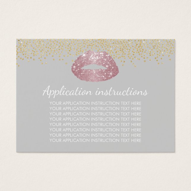 Instructions d'application de maquillage pour lèvr (Devant)