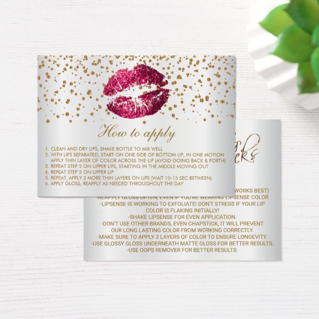 Instructions d'application des lèvres à Parties sc (Bureau)