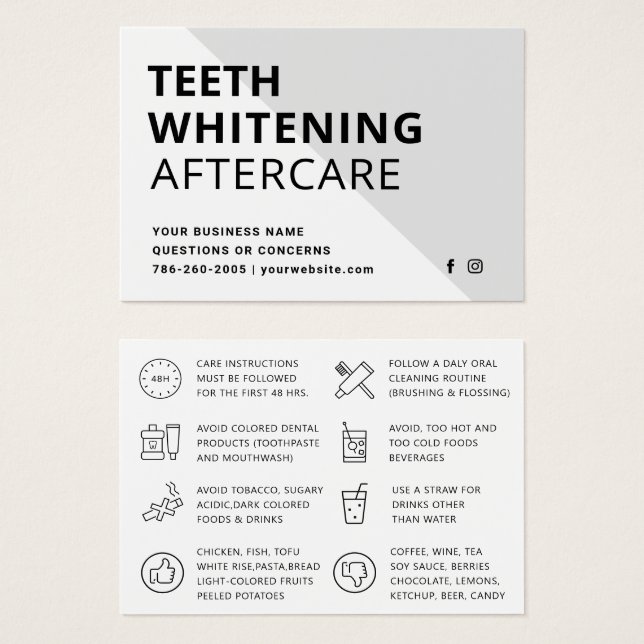 Instructions pour blanchir les dents simples (Devant & derrière)