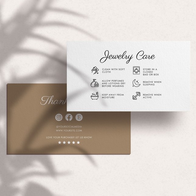 Instructions pour la bijouterie Carte de remerciem (Créateur téléchargé)