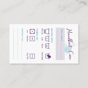 Instructions pour le lavage de la carte de soins à