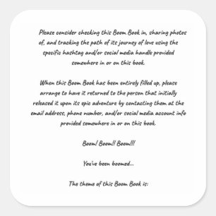 Instructions pour les autocollants de Boom Book