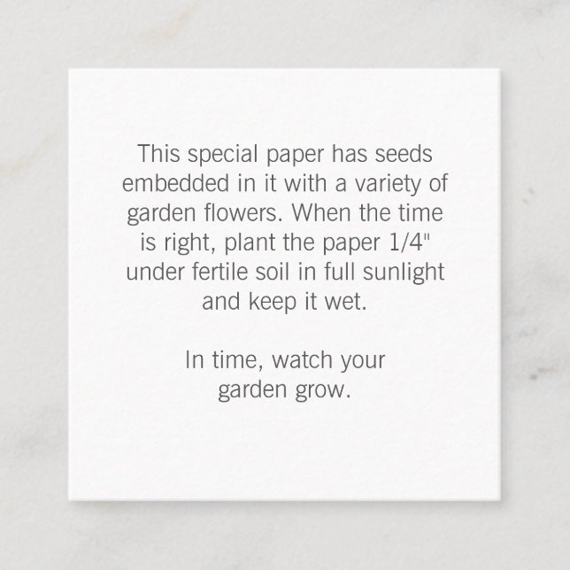 Instructions sur les étiquettes de cadeaux (Devant)