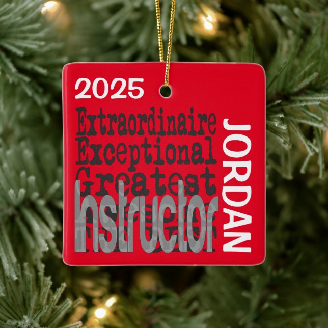 Instructor Extraordinaire CUSTOM Keramikornament (Baum)