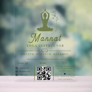 Instructrice de Yoga Esthétique Carte de Visite en