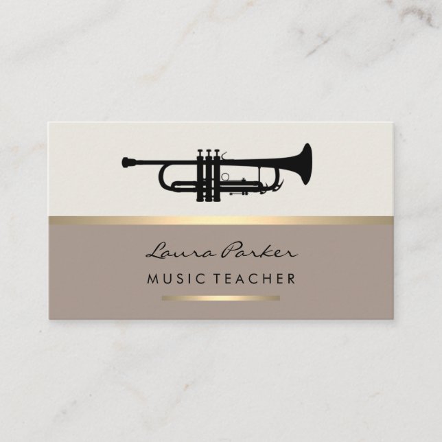 Instrument für Musiklehrer Visitenkarte (Vorderseite)