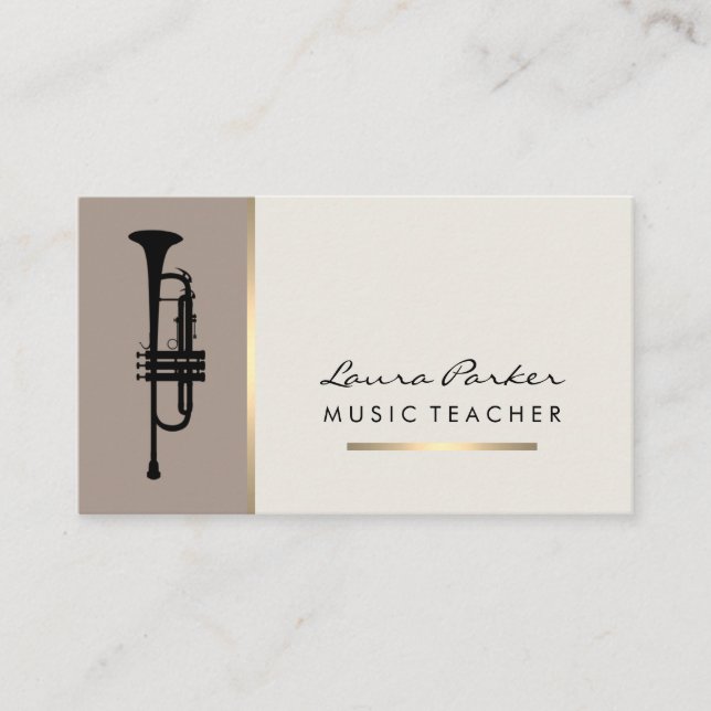 Instrument für Musiklehrer Visitenkarte (Vorderseite)