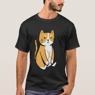 Instrument spielende Katzen Drummer Lustiges Tier T-Shirt