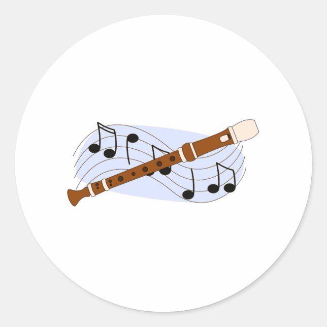 Instrument zur Aufzeichnung von Musik Runder Aufkleber (Vorderseite)